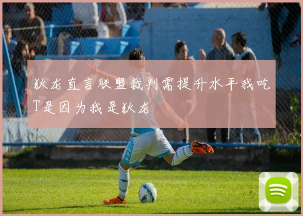 狄龙直言联盟裁判需提升水平我吃T是因为我是狄龙