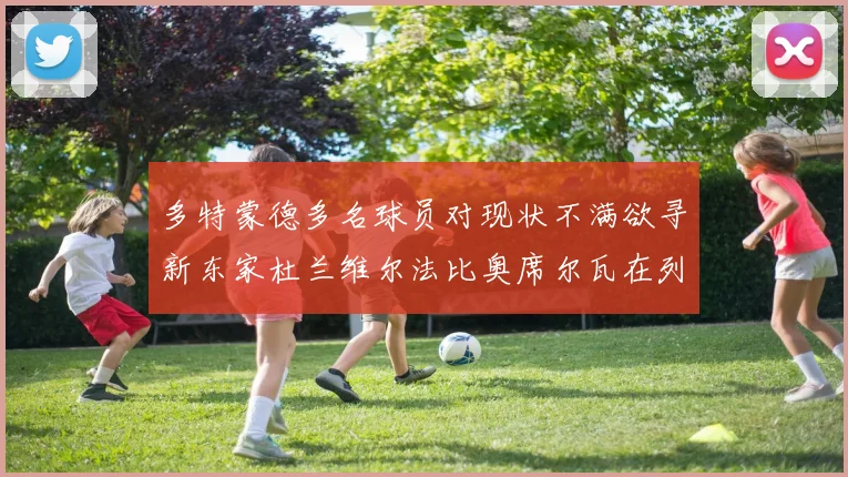 多特蒙德多名球员对现状不满欲寻新东家杜兰维尔法比奥席尔瓦在列